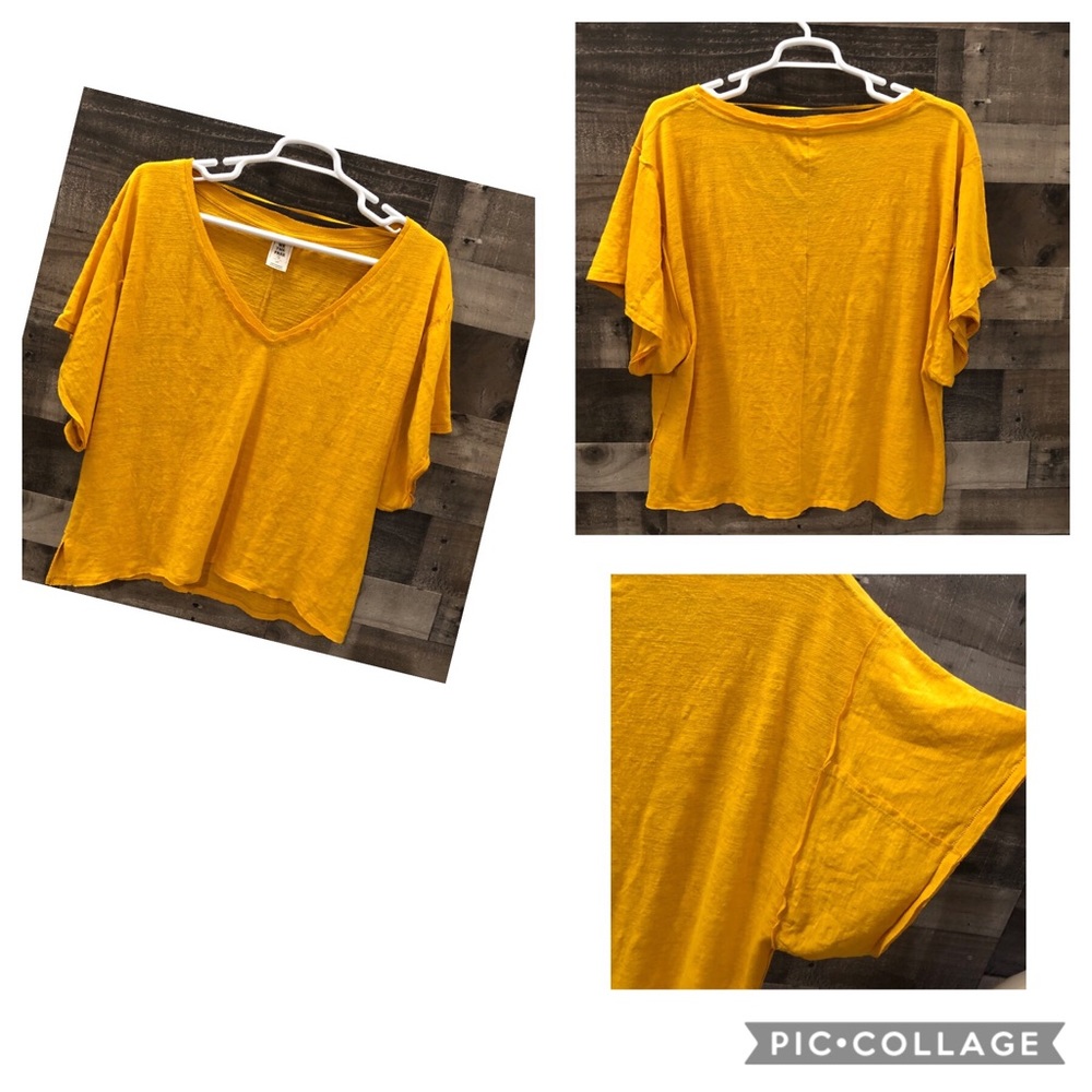 We the Free People oversized V-neck tee t-shirt